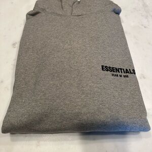 NWT Fear of God Essentials Dark Oatmeal Sweatshirt Hoodie Medium